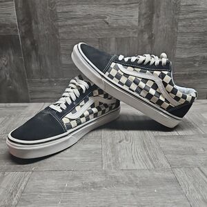 Vans Off The Wall Black & White Checkered Sneakers Men Size 7.5 Women 9